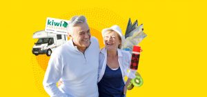 Elderly couple enjoying their holiday with Kiwi Fuelcard saving money on fuel